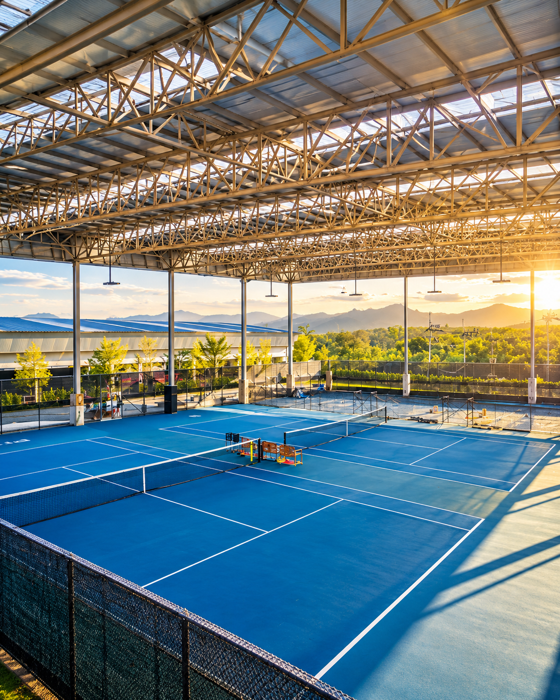 Tennis courts at KĀHLĪ Tennis Academy